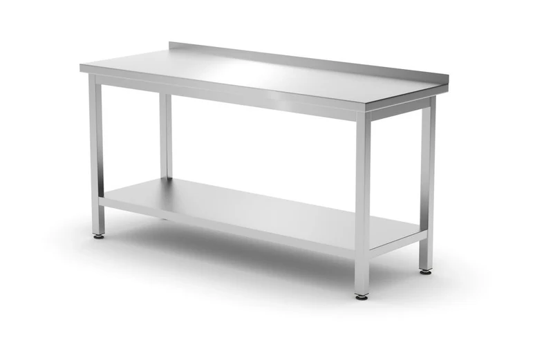 HENDI Wandtisch mit Ablage – verschraubt – Tiefe 600 mm – Profi Line – 1600 × 600 × 850 mm