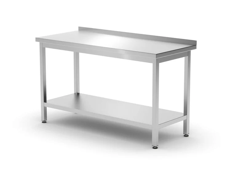 HENDI Wandtisch mit Ablage – verschraubt – Tiefe 600 mm – Profi Line – 1400 × 600 × 850 mm