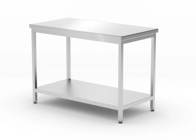 HENDI Mitteltisch mit Ablage – verschraubt – Tiefe 600 mm – Profi Line – 1200 × 600 × 850 mm