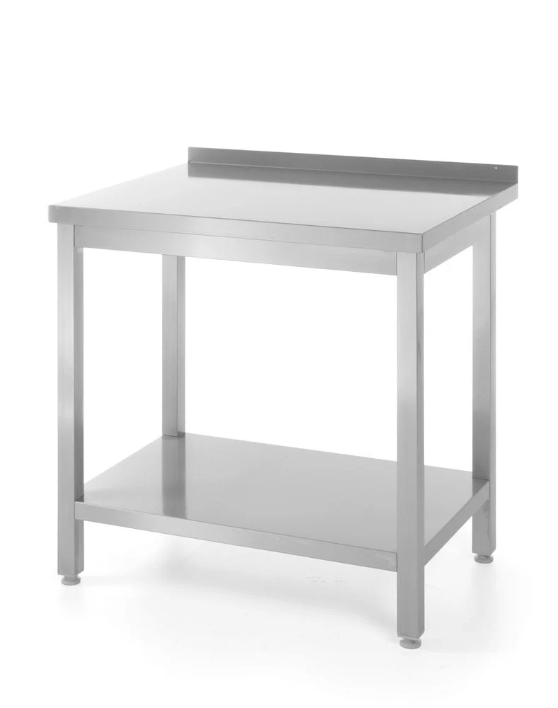 HENDI Wandtisch mit Ablage – verschraubt – Tiefe 600 mm – Profi Line – 800 × 600 × 850 mm