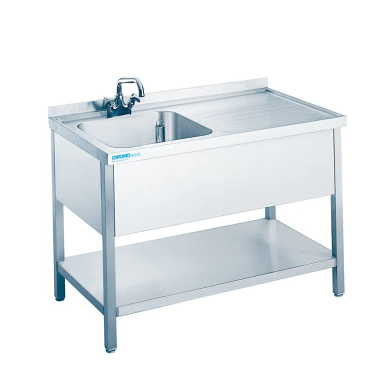 Chromonorm Spültisch mit einem Becken und Zwischenboden