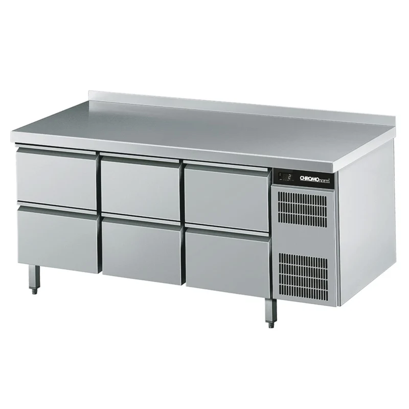 Chromonorm Kühltisch GN 1/1 mit 6 Zügen 1/2