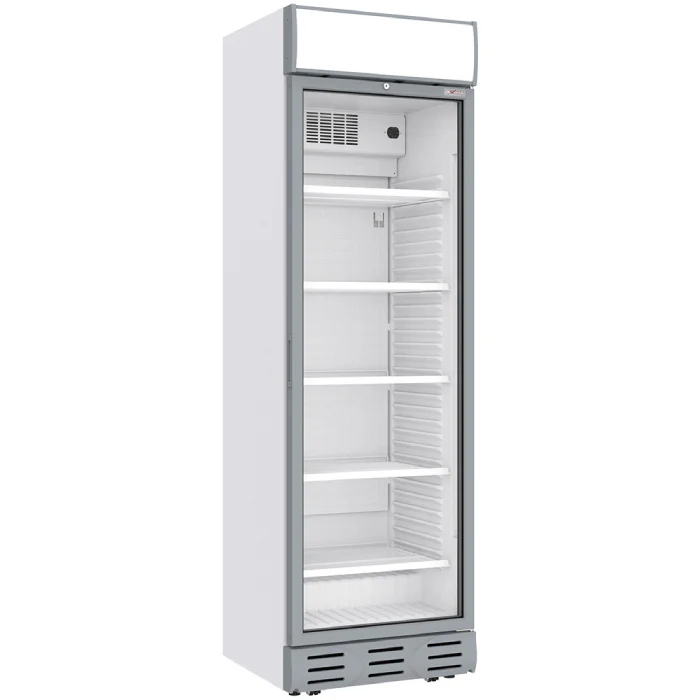 Getränkekühlschrank 382 Liter WEISS mit Leuchtkasten