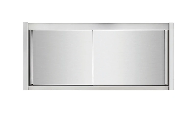 Wandhängeschrank aus Edelstahl, 140 x 40, mit Tür