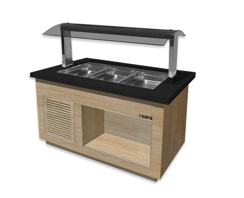 Saro Heißes Buffet für 3x 1 / 1 GN, Premium Line SB-H130 OAK