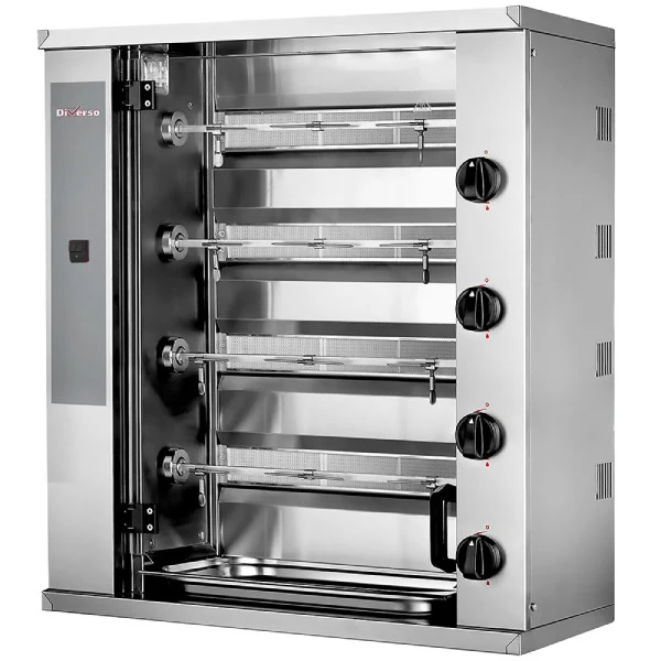 Hähnchengrill Gas, 4 Spieße (12 Hähnchen) SMALL