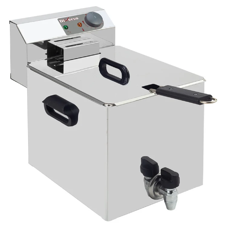 Elektro -Tischfritteuse 8 Liter + Ablasshahn