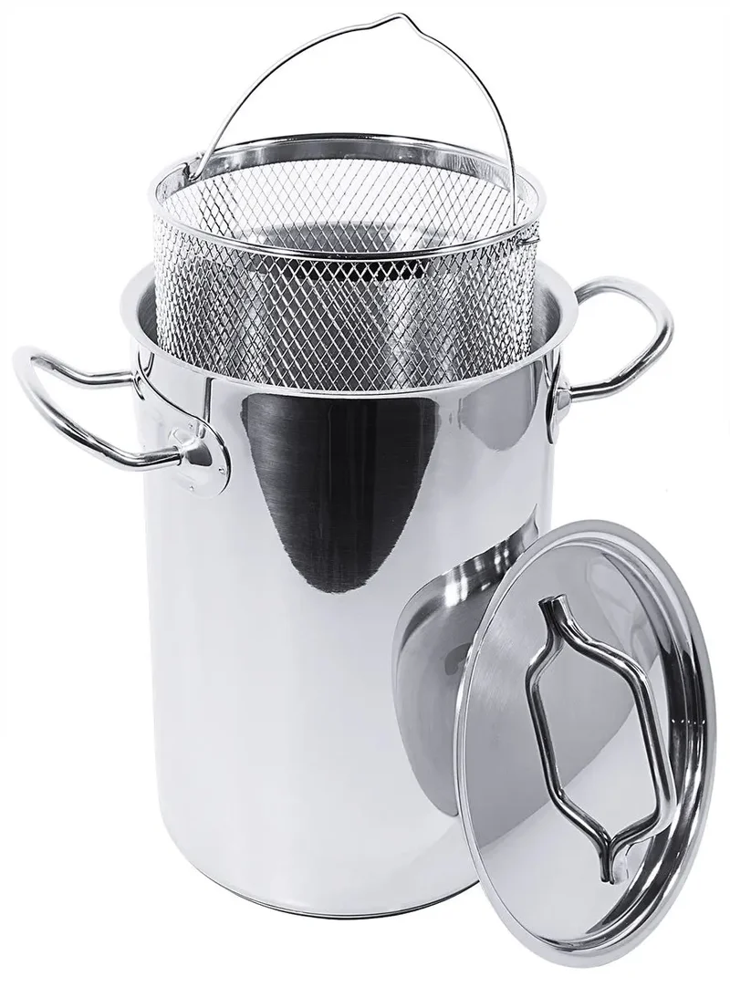 Edelstahl Spargelkochtopf 4,5 / 5,5 Liter mit Deckel & Einsatz