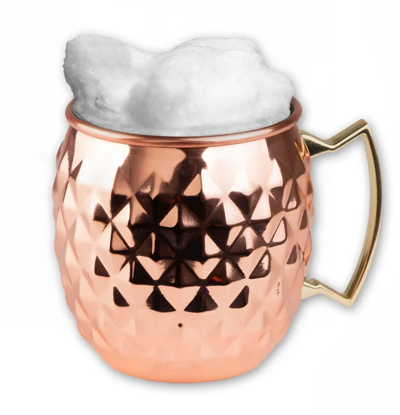 Ayran Edelstahlbecher in Kupfer Optik Moscow Mule Raute