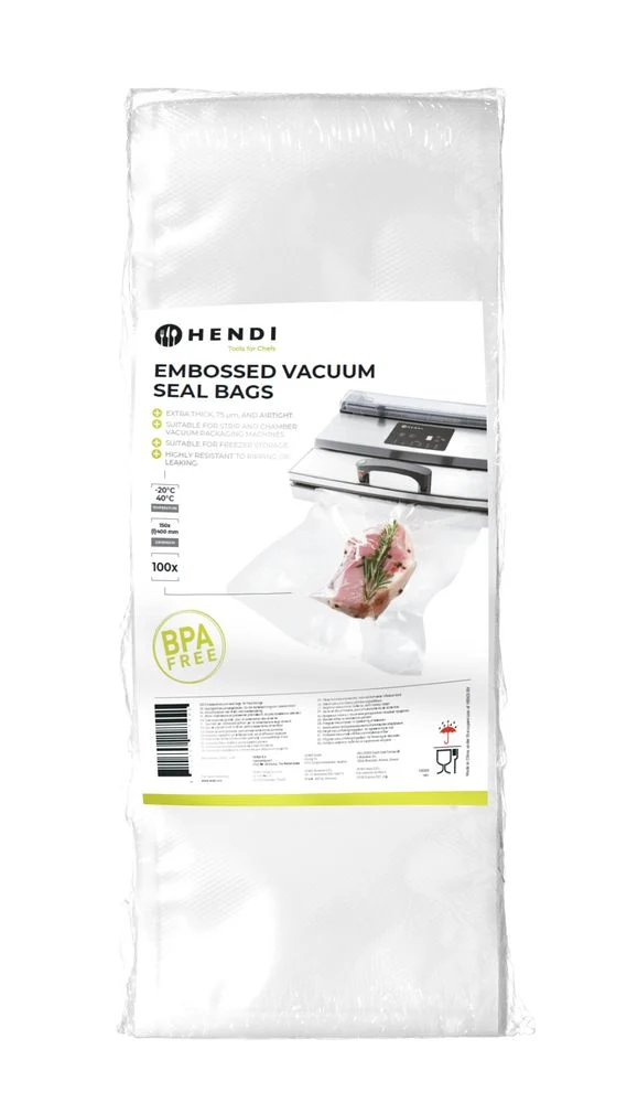 HENDI Geprägte Vakuumversiegelungsbeutel – 150 × 400 mm – 100 Stück