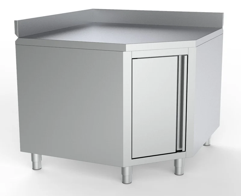 ARBEITSTISCH ECKE MIT TÜR UND AUFKANTUNG 1000/1000 FÜR 600MM TISCH
