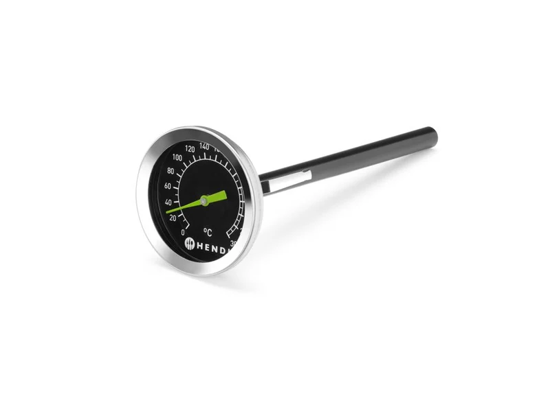 HENDI Analoges Thermometer – Schwarz – Ø 52 × H 140 mm