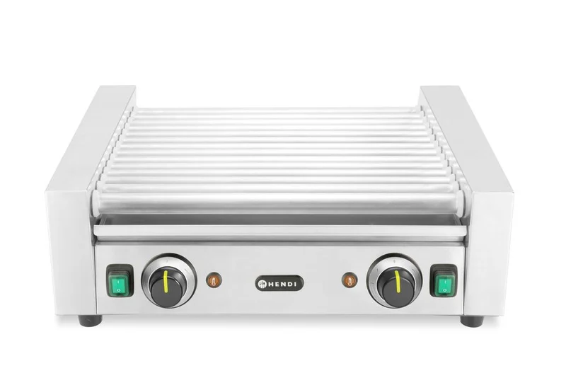 HENDI Rollengrill, 2 Zonen – 230 V / 1230 W – 14 Rollen – 566 × 640 × H 192 mm