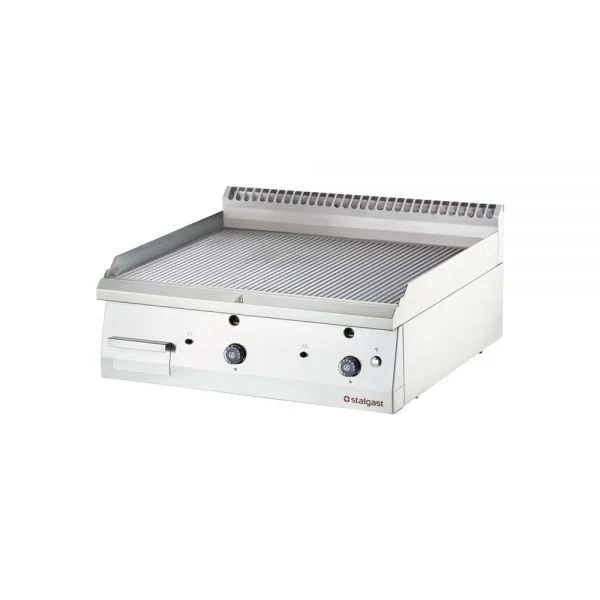 Gas-Griddleplatte als Tischgerät, Serie 700 ND - gerillt 800x700x250 mm