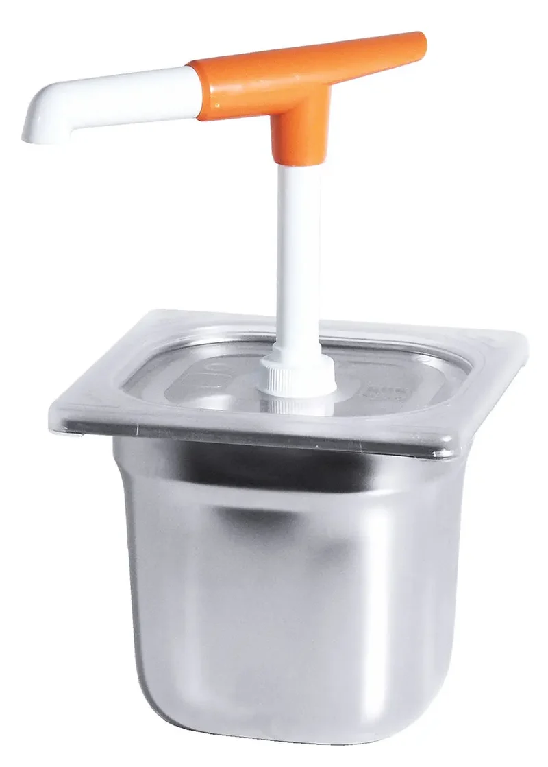 Edelstahl Saucendispenser GN Behälter 1/6 mit Pumpe / Ersatzteile
