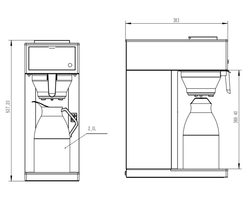 KAFFEEMASCHINE INKL. THERMOSKANNE 2.0L