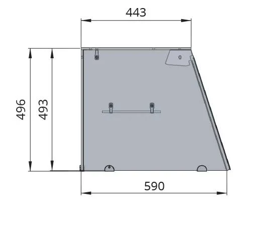 Glasaufsatz hoch, Klarglas, gerade kpl. für THBM128 V2