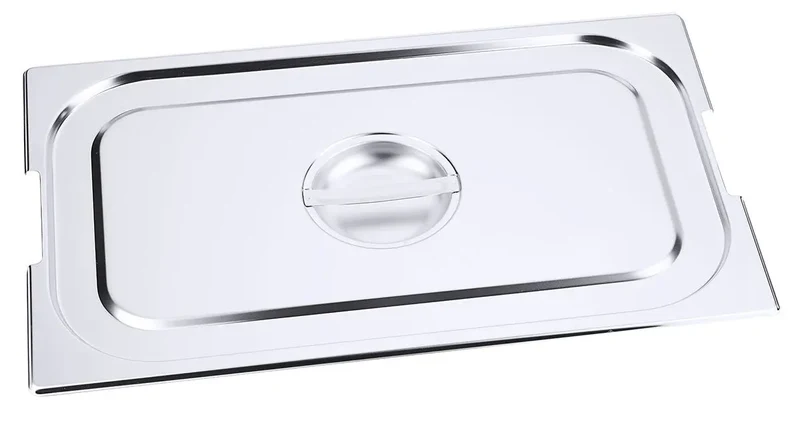Edelstahl Gastronorm GN-Deckel für 7211-7223 mit Griff-Aussparung