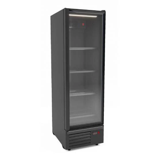 Kühlschrank 1 Glastür schwarz 550L