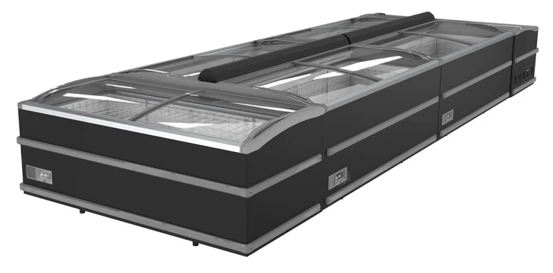 SUPERMARKT TIEFKÜHLTRUHE SCHWARZ KOPF ELEMENT AUTOMATISCHE ABTAUUNG