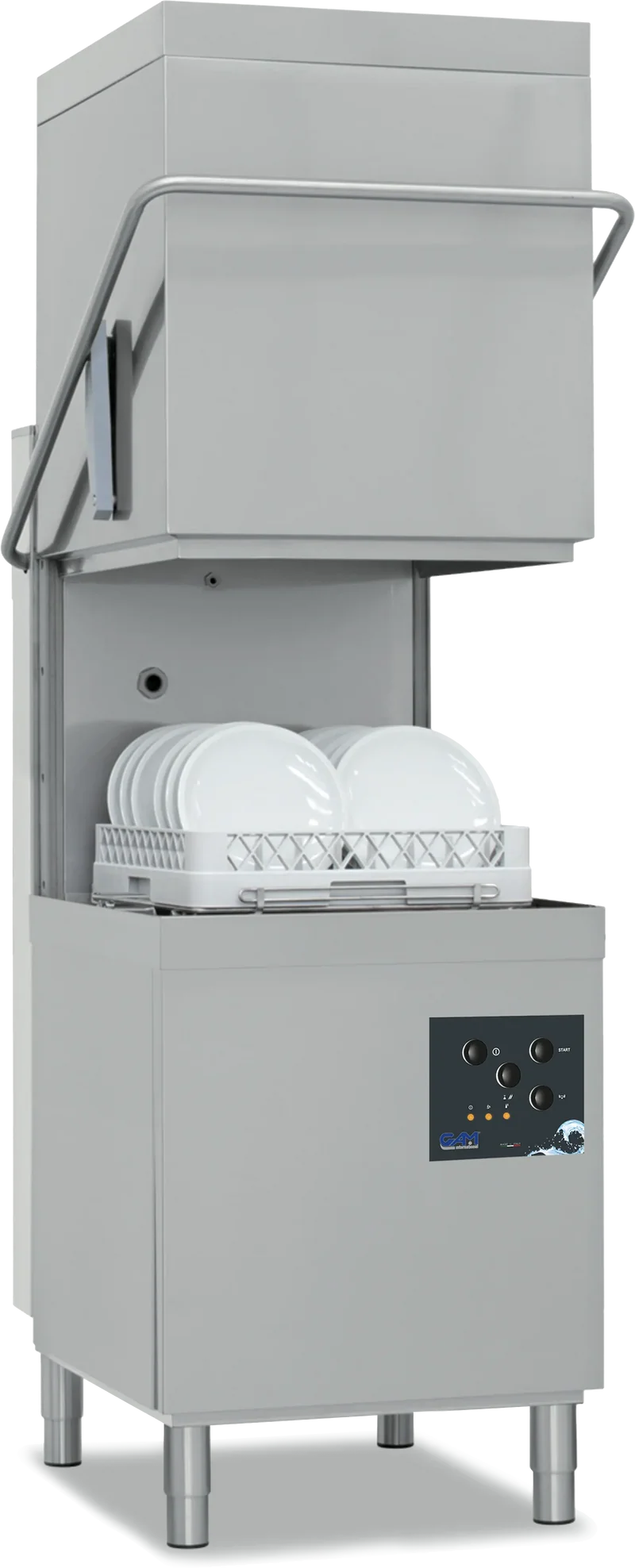 GAM Haubenspülmaschine 8,5 kW mit Klarspüler- , Laugenpumpe & Ablaufpumpe MH50TP