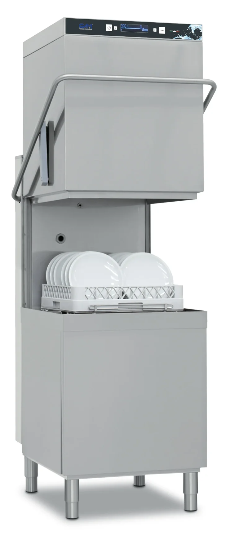 GAM Haubenspülmaschine 8,7 kW mit Klarspüler- , Laugenpumpe & Ablaufpumpe RGH50BTP