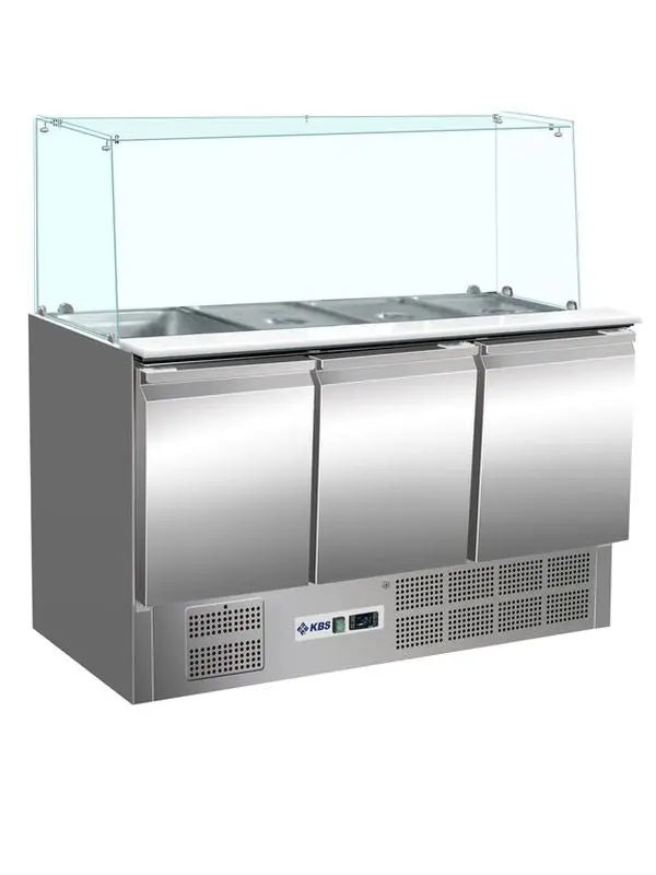 Saladette gerader Glasaufbau KBS 904