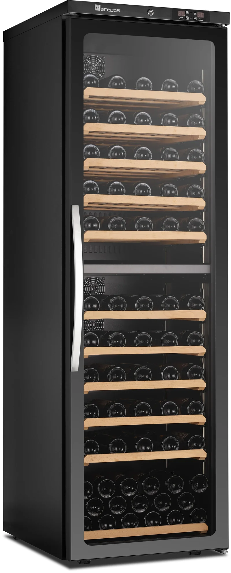 Saro 2-Zonen Weinkühlschrank mit Glastür, Modell CV 450 PV 2T