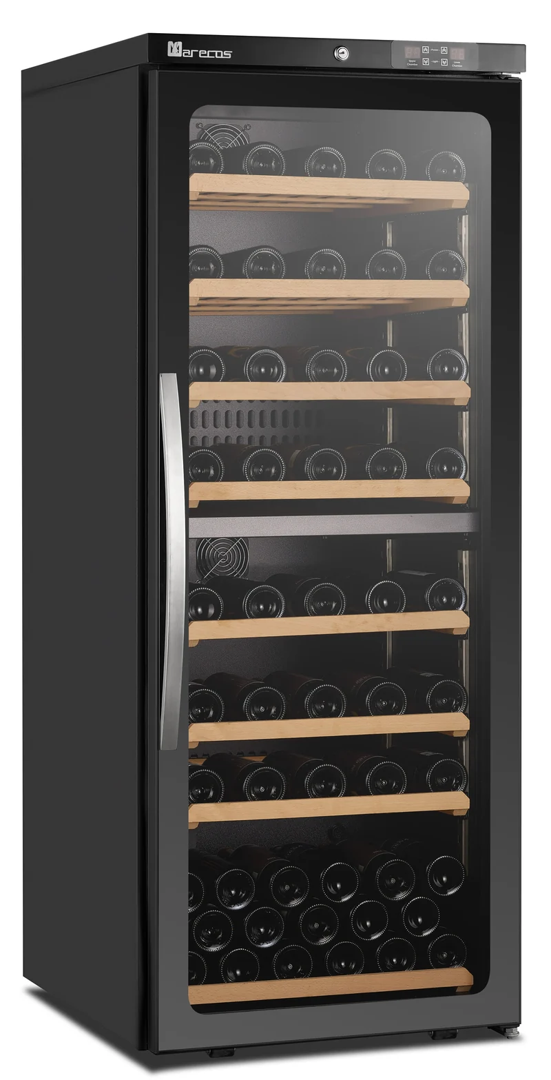Saro 2-Zonen Weinkühlschrank mit Glastür, Modell CV 350 PV 2T