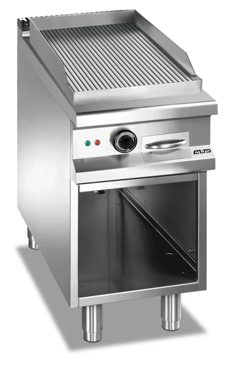 MBM Grillplatte gerillt mit Untergestell 6 / 8 kW