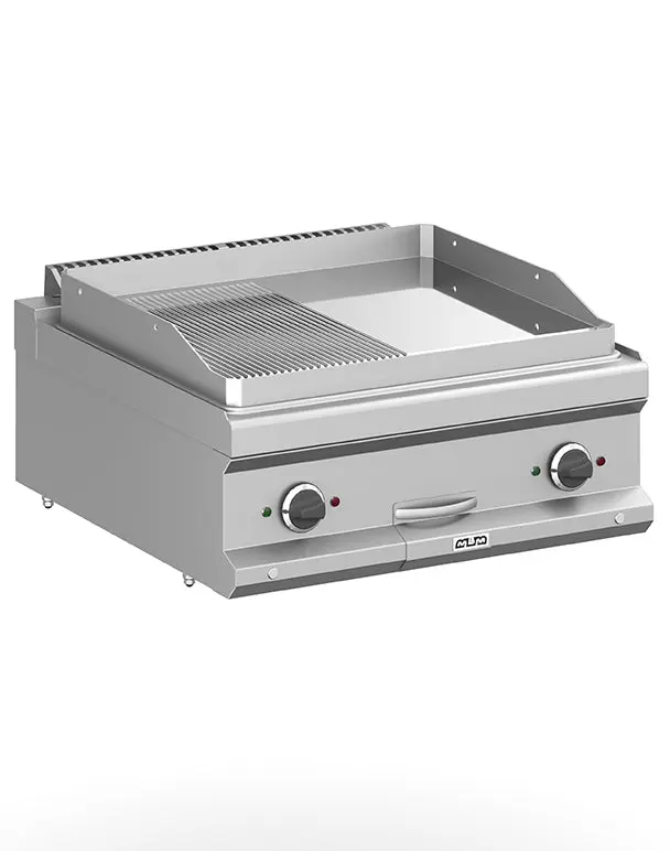 MBM Grillplatte ½ glatt verchromt und ½ gerillt 8 / 11 kW