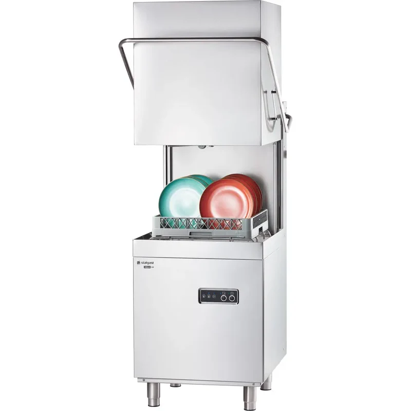 Haubenspülmaschine 10 kW mit Klarspülmittel-, Reinigerdosier-, Klarspül- und Ablaufpumpe