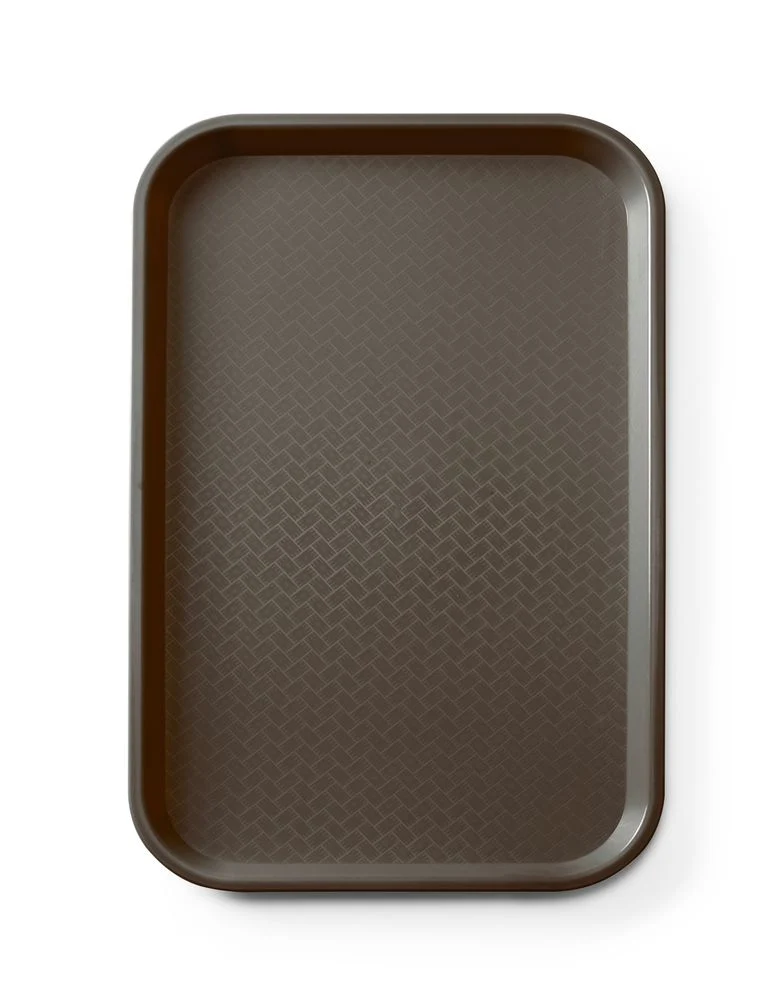 AmerBox Fast-Food-Tablett GN 1 / 1 Polypropylen – Rechteckig – Braun – 530 × 325 × H 20 mm