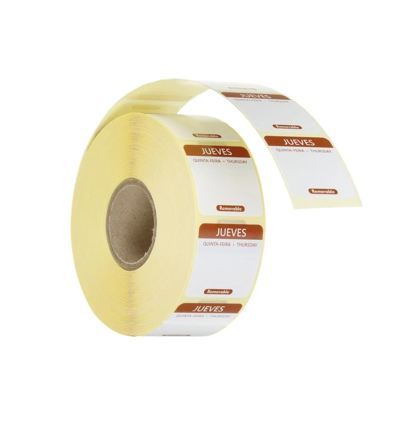 HENDI Täglich anwendbare Lebensmittelsicherheitsetiketten – Donnerstag – Braun – 25 × 25 mm – 1000 Stück
