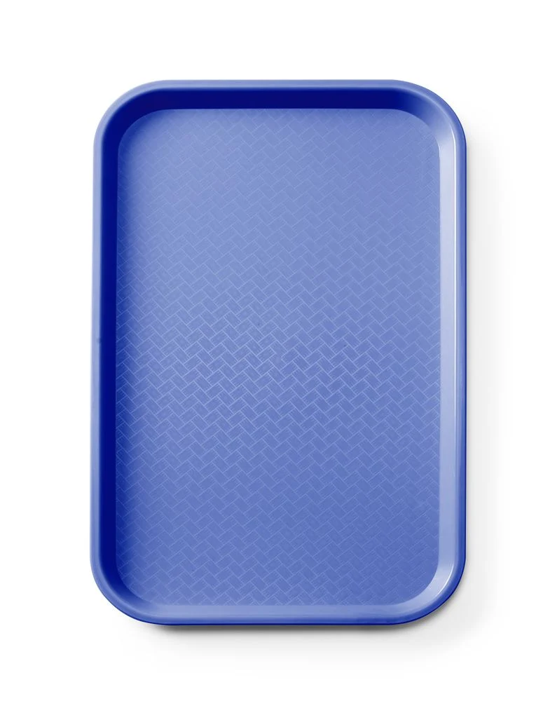 AmerBox Fast-Food-Tablett GN 1 / 1 Polypropylen – Rechteckig – Blau – 530 × 325 × H 20 mm