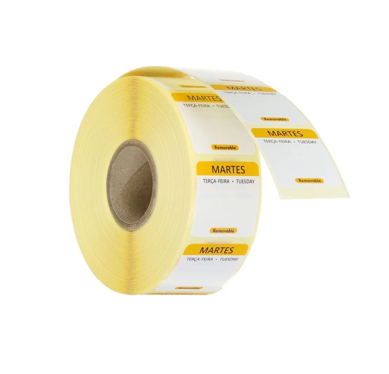HENDI Täglich anwendbare Lebensmittelsicherheitsetiketten – Gelb – 25 × 25 mm – 1000 Stück