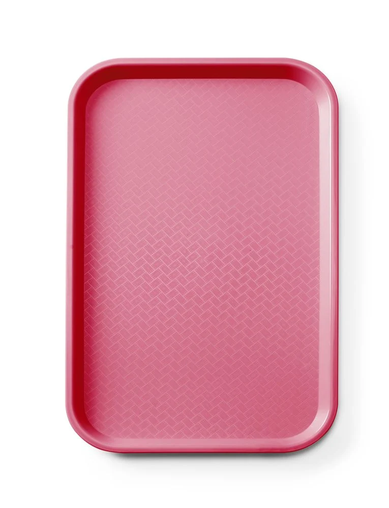 AmerBox Fast-Food-Tablett GN 1 / 1 Polypropylen – Rechteckig – Rot – 530 × 325 × H 20 mm