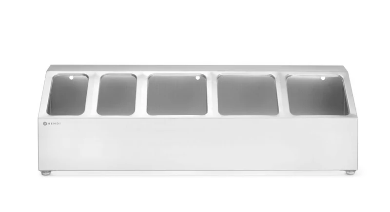 HENDI Halterung für Gastronorm-Behälter – 5 Fächer – 745 × 245 × H 215 mm