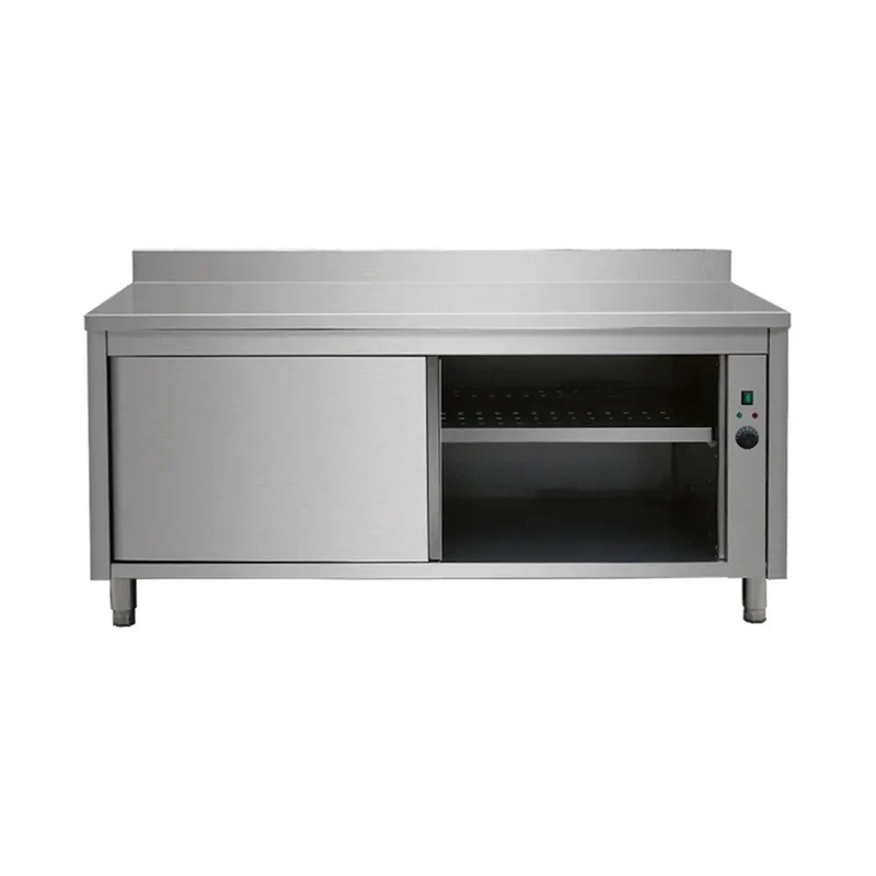 Wärmeschrank Edelstahl mit Aufkantung Tiefe 70