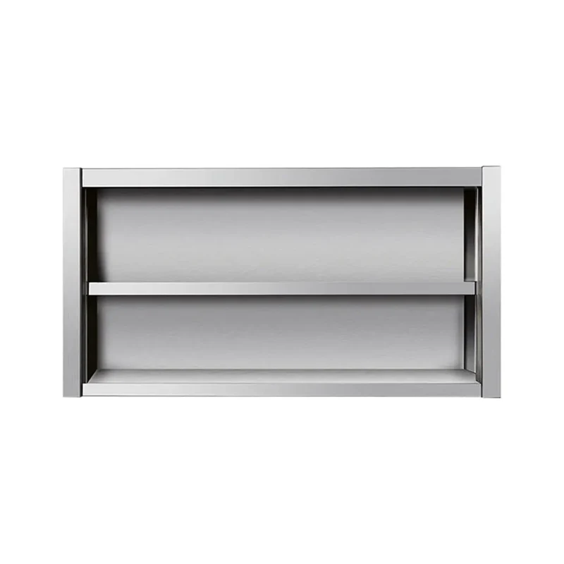 Wandhängeschrank aus Edelstahl offen Tiefe 40mm