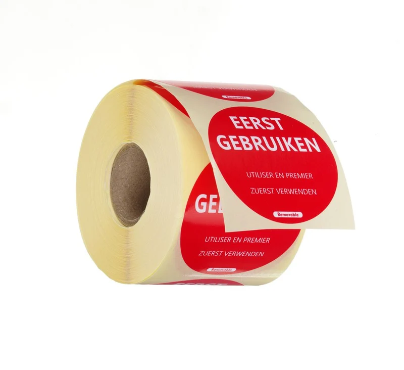 HENDI Lebensmittelsicherheit-Aufkleber – Rot – Ø 50 mm – 500 Stück