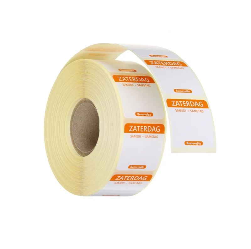 HENDI Täglich anwendbare Lebensmittelsicherheitsetiketten – Samstag – Orange – 25 × 25 mm – 1000 Stück