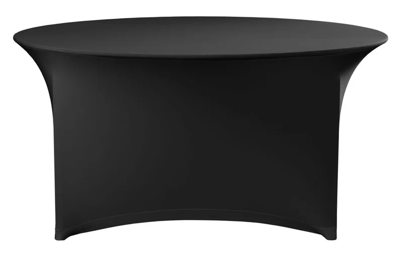 HENDI Tischdecke, rund – Kitchen Line – 810996 – Schwarz – Ø 1500 × H 760 mm