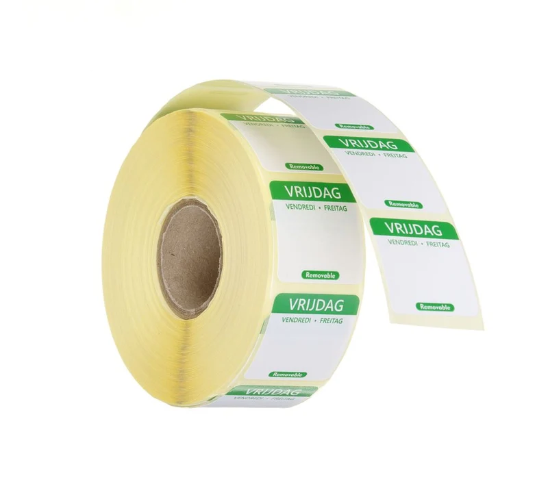 HENDI Täglich anwendbare Lebensmittelsicherheitsetiketten – Freitag – Grün – 25 × 25 mm – 1000 Stück