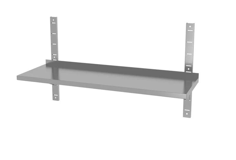 HENDI Wandablage einstellbar, einfach, mit 2 Halterungen – 1400 × 300 × H 600 mm