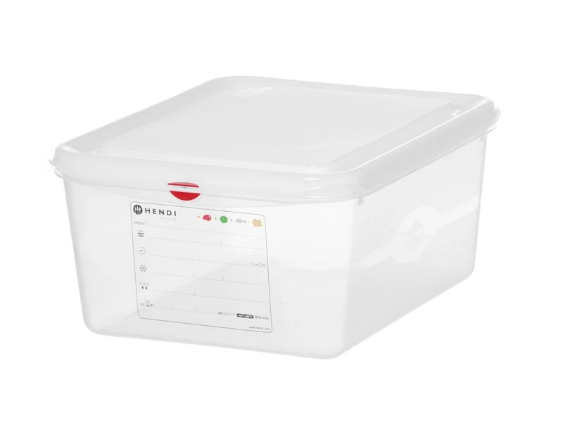 HENDI GN 1 / 2 Behälter, Polypropylen – 10 l – Transparent – Rechteckig – 325 × 265 × H 150 mm