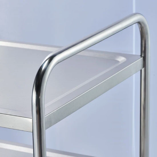 Servierwagen aus Edelstahl, mit drei Borden, 860 x 540 x 920 mm (BxTxH) - LT0711003