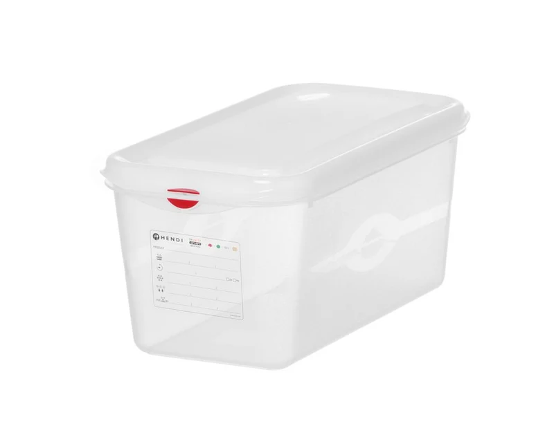 HENDI GN 1 / 3 Behälter, Polypropylen – 6 l – Transparent – Rechteckig – 325 × 176 × H 150 mm