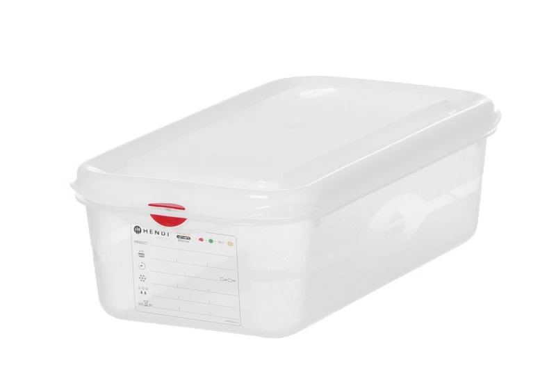 HENDI GN 1 / 3 Behälter, Polypropylen – 4 l – Transparent – Rechteckig – 325 × 176 × H 100 mm