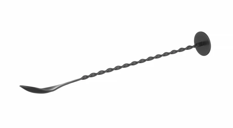 BarUp Barlöffel mit Stößel – Schwarz – 280 × 35 mm